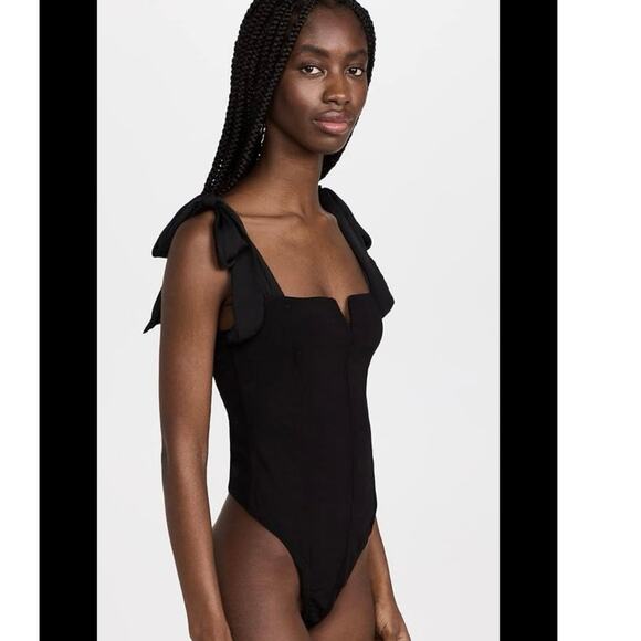 Lola Free people black bodysuit sz m - Picture 2 of 7
